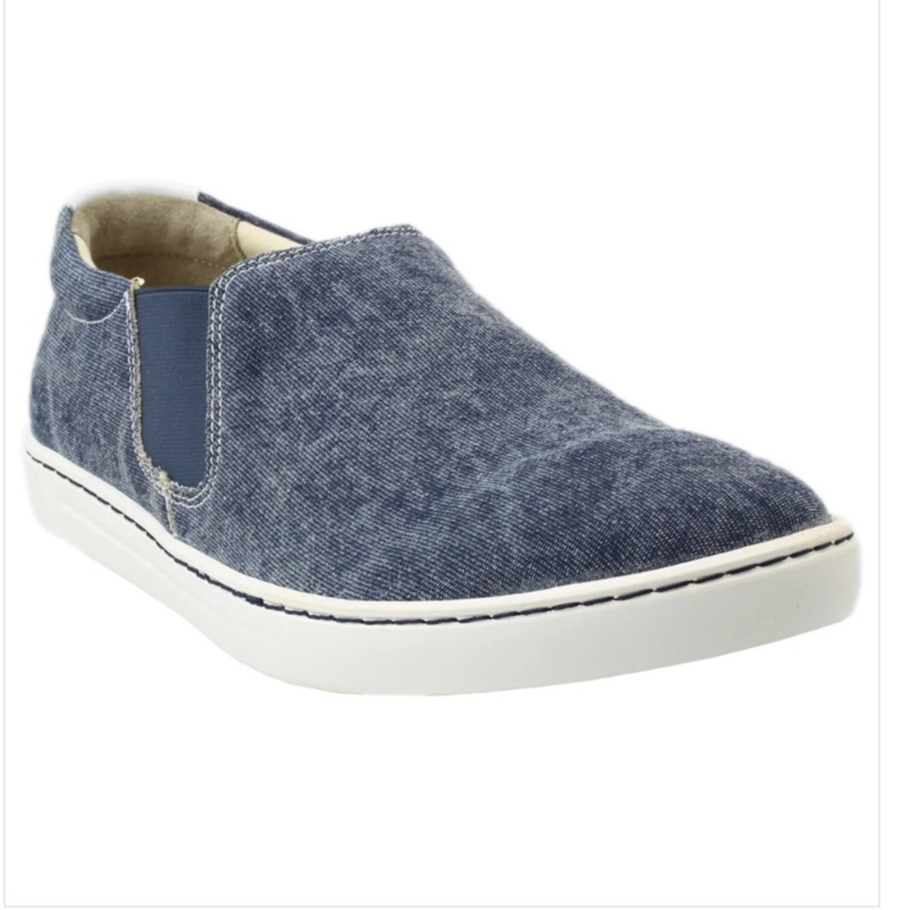 EUC Birkenstock Barrie Slip On Canvas Sneaker Denim Size 39 | 8.5